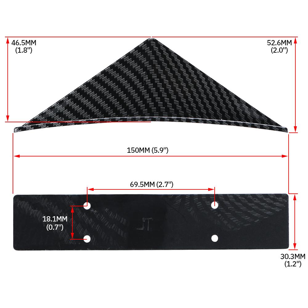 Универсальный 4 шт., задний бампер автомобиля, диффузор в виде плавников акулы, спойлер для VW для GOLF MK5 MK6 MK7 MK7.5 MK8 для A3 A4 A6 A7 A8 TT
