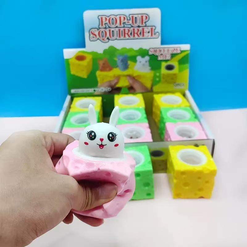 Забавный тыквенный белка-астронавт Блок Сжималка Антистресс Игрушка Прятки Фигурки Снятие стресса Непоседа Игрушки Для Детей Взрослых