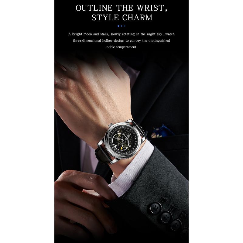 SANDA New Watch Full Machinery and Fashion Trends Rotating Dial Men's Watch