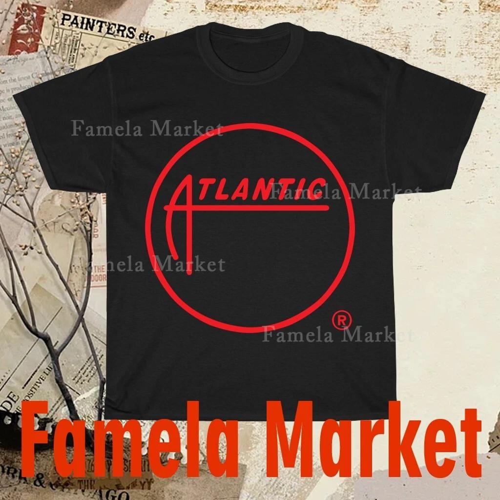 Футболка с логотипом Atlantic Records Смешная Американский размер от S до 5XL Футболка