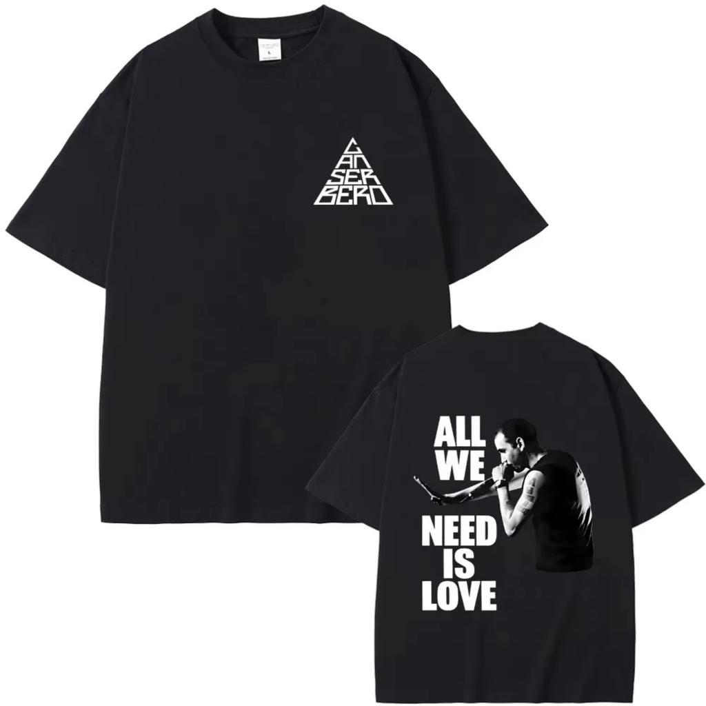 Графическая футболка с изображением рэпера Canserbero "All We Need Is Love" для мужчин и женщин, модная хип-хоп одежда, оверсайз футболка, мужские винтажные хлопковые футболки