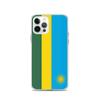 Coque iPhone - Multicolore - Drapeau Rwanda - Souple - Silicone - Position Verticale