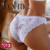 3PCS/Set Sexy Perspective Women Back Lace Panties Patchwork Cotton Underpants Hollow Out Lingerie Underwear Comfortable Briefs