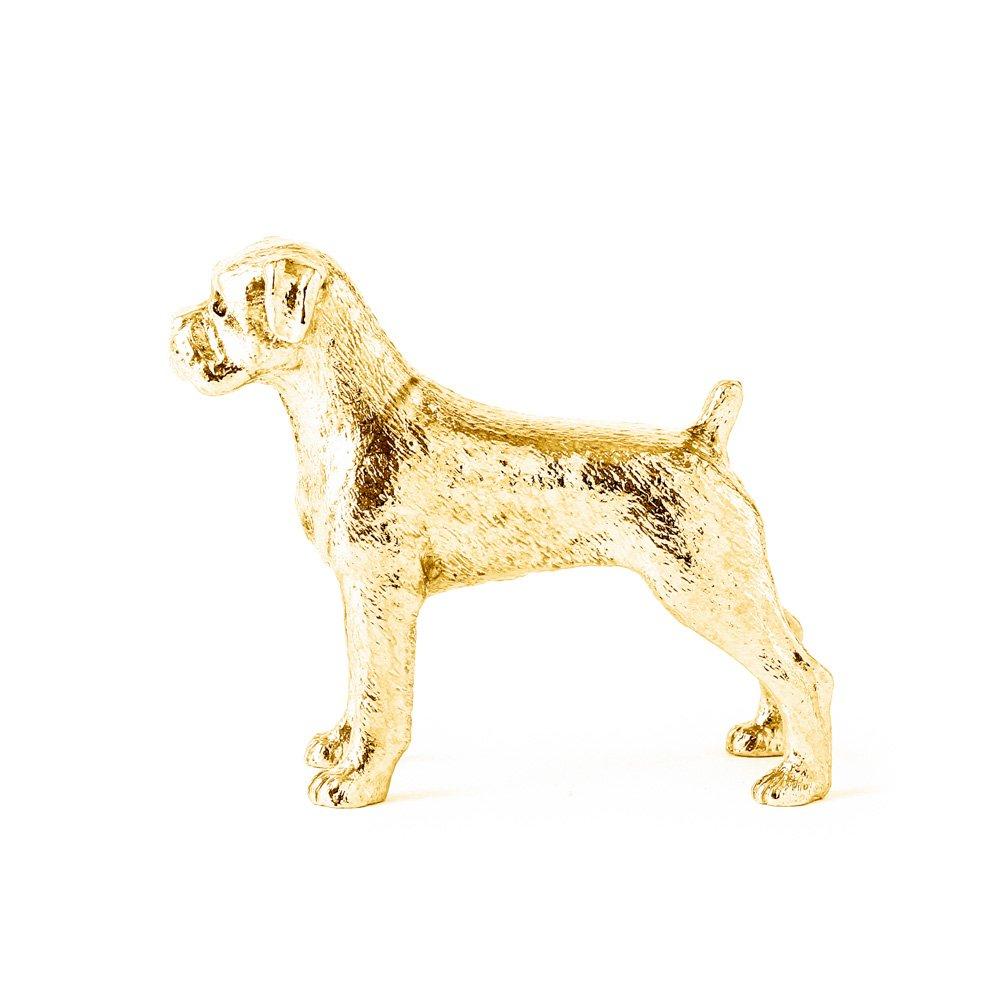 Коллекция фигурок собак британского искусства «Боксер» с позолотой 22 карата