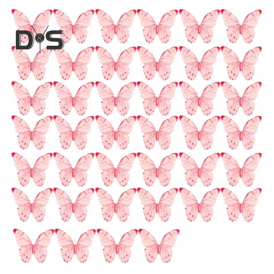 40/48 шт. украшения для торта вафельные бумажные цветы украшения для торта съедобные бабочки цветы украшения для кексов аксессуары для вечеринки по случаю дня рождения