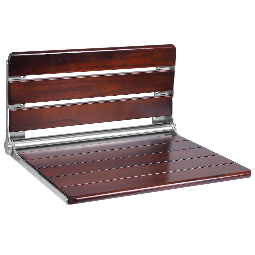 Деревянная душевая скамья 18 дюймов, настенная, откидная, душевой стул для пожилых и инвалидов