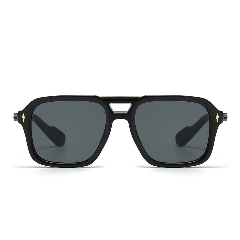 Новые европейские и американские мужские очки-авиаторы, ретро солнцезащитные очки с квадратной оправой с двойной переносицей, в наличии 6065