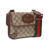 Gucci Сумка через плечо Gucci GG Supreme с двусторонним дизайном и изображением головы тигра, на магнитной застежке, из канвы с отделкой из кожи, маленькая, унисекс, 501050-9C2VT-8745