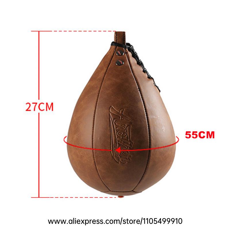 Durable Hanging Boxing Speed Punch Ball PU Leather Reflex Training Speed Punching Bag for MMA Muay Thai Home Gym Fitness Workout