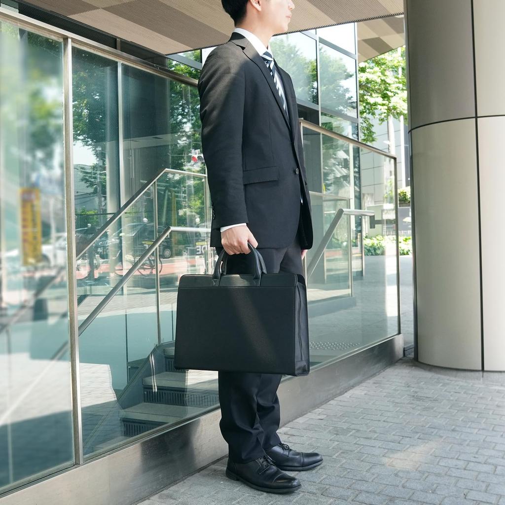 Деловая сумка портфель большой вместимости устойчивая командировка формат А4 хранение 2WAY спецификация сумка для поездок на работу сумка для собеседований черная [Ace Gene] мужская
