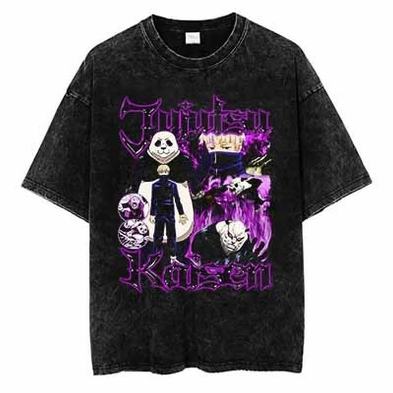 Аниме Одежда Jujutsu Kaisen Футболка с графическим принтом Оккоцу Юта Мужская Женская Футболки с коротким рукавом Харадзюку Мужская Футболка из стираного хлопка