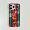 Яркий Пони Цветной Полосатый Принт Лошади Игривый Чехол для Телефона для iPhone 17 16 15 14 11 12 13 Pro Max Plus Задняя Крышка
