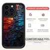 Gradient Color Sandstone Staircase Sky Eye Black Groove Phone Case for iPhone 15/16/17