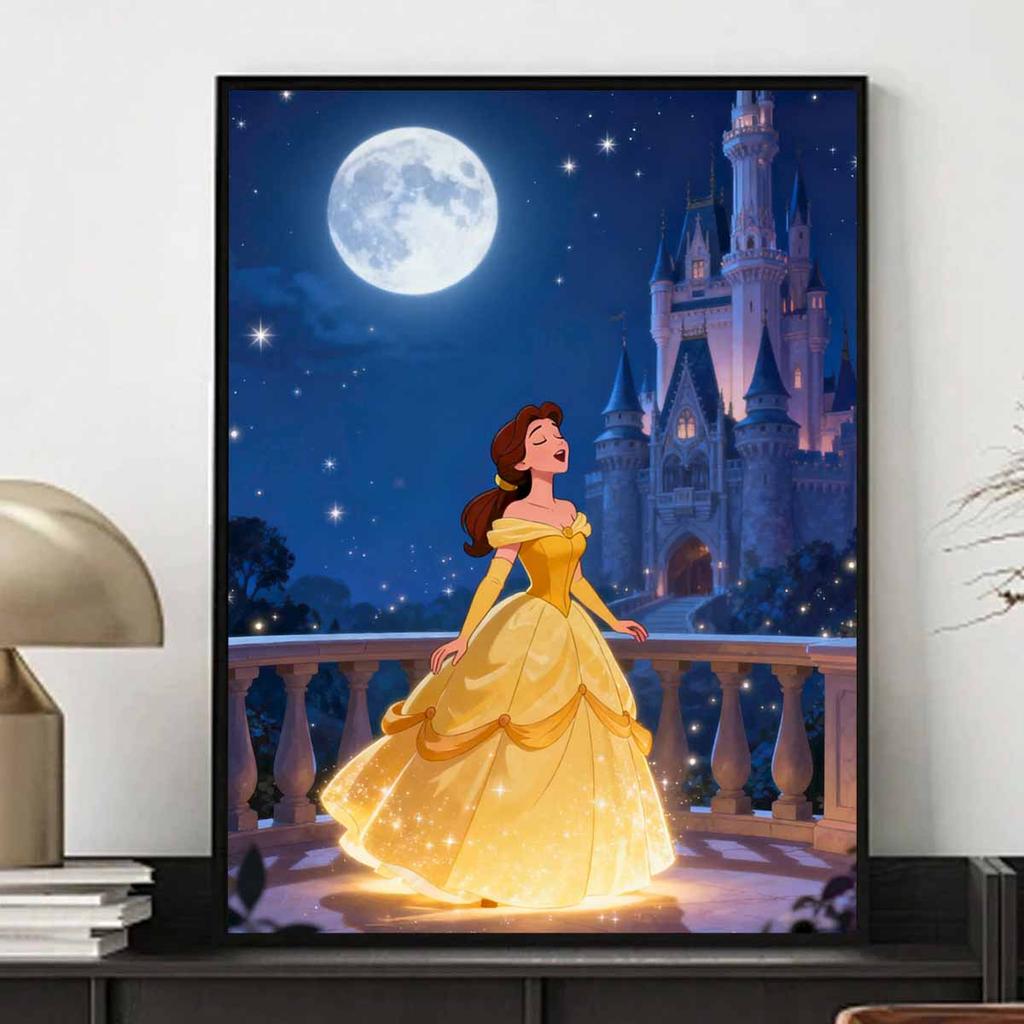 Disney Алмазная мозаика Бальное платье Белль Ночь DIY Набор для рисования алмазной мозаикой для украшения дома и офиса Ручная работа Подарки