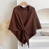 Solid Color Triangle Scarf Soft Sweater Shawl Cape Casual Knitted Shawl