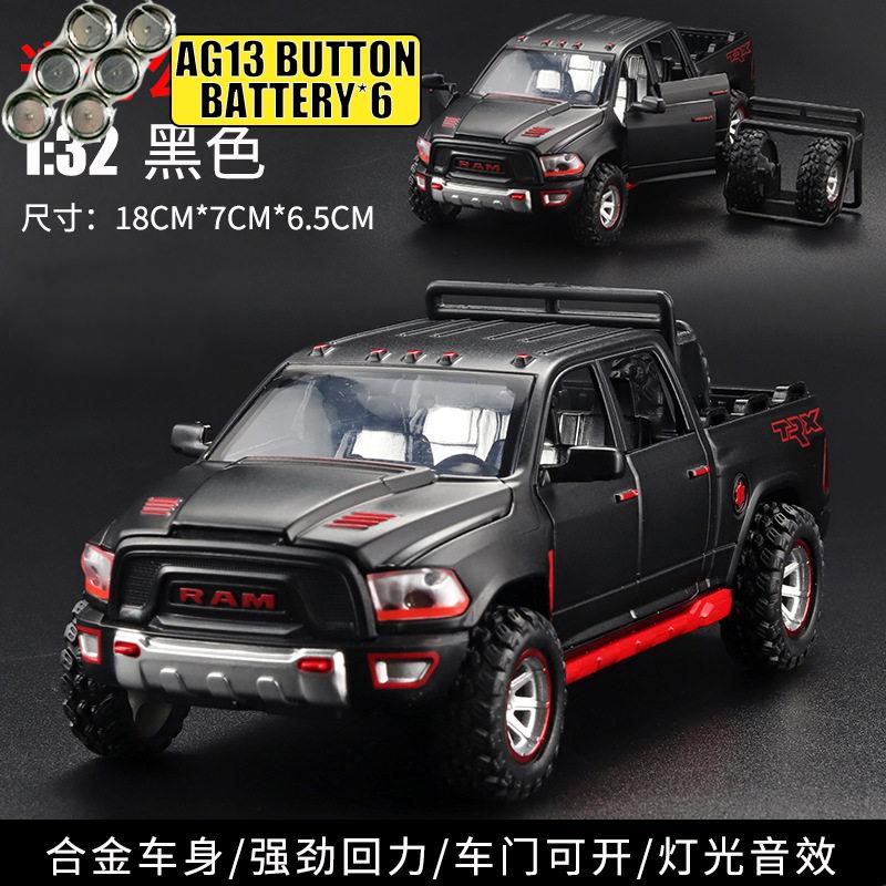 1:32 Dodge Ram TRX Off Road Modified Pickup Truck Alloy Metal Diecast Model Car Sound And Light Pull Back Toy Collectibles Gifts
