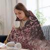 Темно-бордовый бордовый узор Плед Всесезонный Мягкий легкий плед для дома