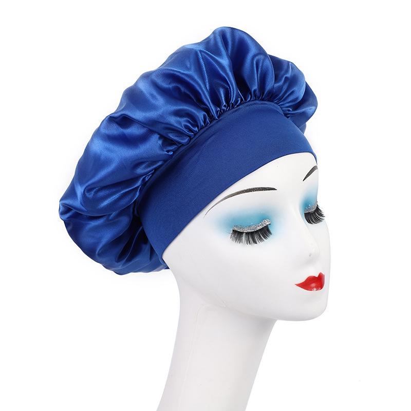 «Очень большая шелковая шапочка для сна с бантом – тюрбан для красоты и ухода за волосами»