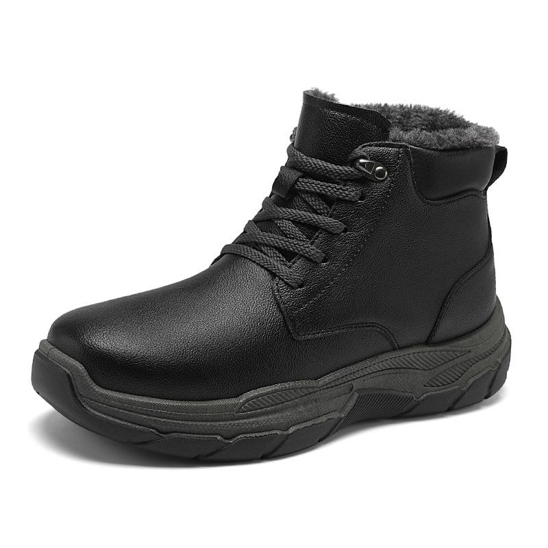 New outdoor sports men's shoes snow boots men's winter velvet thickened warm thick soles heightened non-slip snow shoes