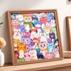 Yousheng  Wooden Cat Coloring Puzzle Kit with Marker Pens Glue DIY Hand-Painted 3D Irregular Cartoon Kitten Puzzle Photo Frame Decoration Ornament