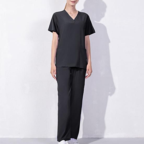 1 комплект, однотонная докторская рабочая одежда против морщин, профессиональная летняя стоматологическая форма для домашних животных, костюм для повседневного использования, рабочая одежда