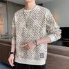 Камуфляжная клетчатая рубашка с длинным рукавом, молодежная трендовая толстовка, базовая рубашка, осенне-зимний свободный пуловер большого размера с круглым вырезом
