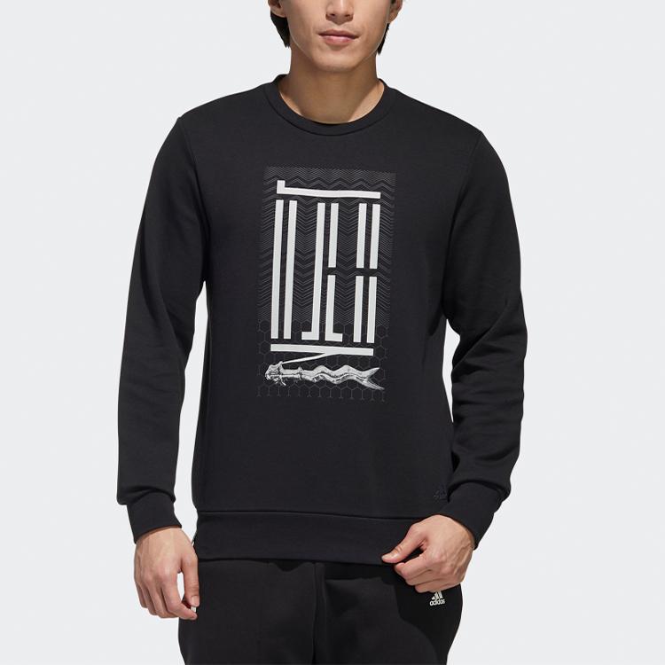 adidas Свитшоты серии Wuji Мужские Черные С круглым вырезом Умеренно Обычный GM4479