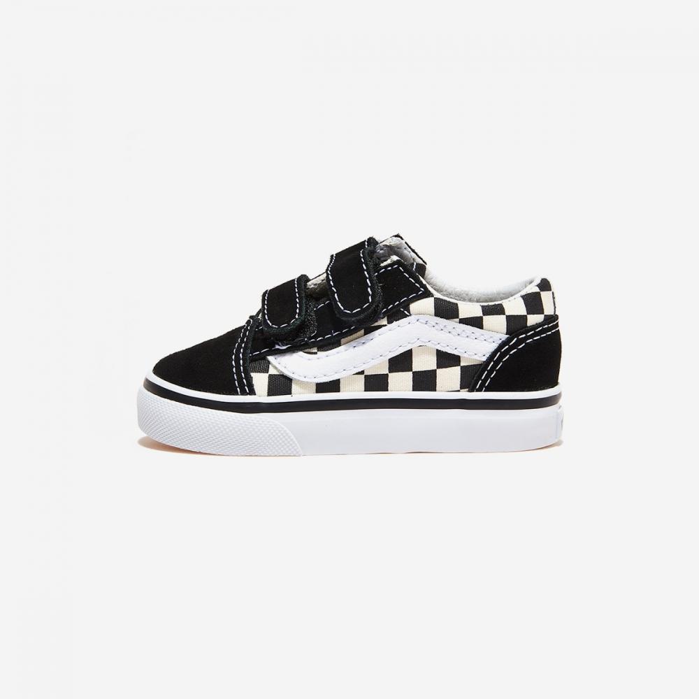Vans Old School Velcro Primary Check Black White Vn0a38jnp0s Primary Check Black White