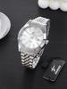 Hot Sale Fashion Sport Alloy case 20mm Width Stainless Steel Band Coin Luxury Quartz Watch for Men