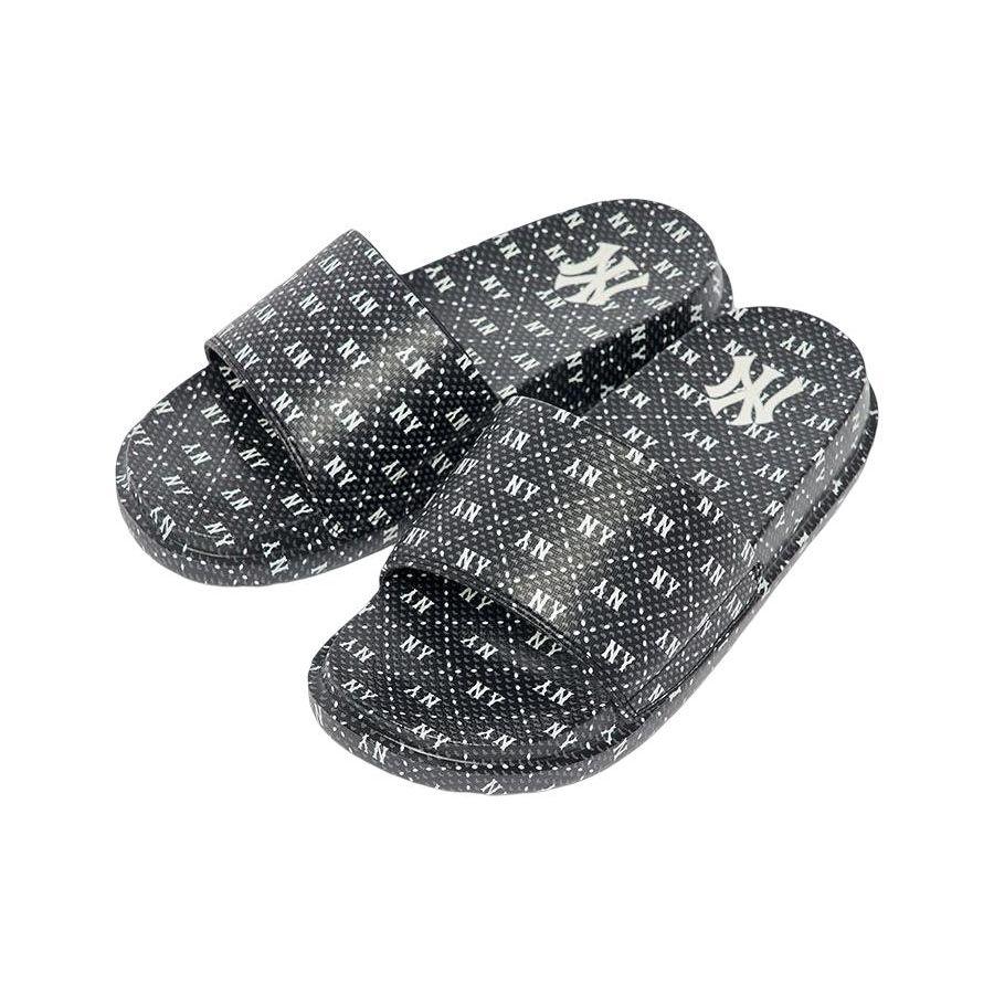 MLB Slipper EVA New York Yankees Beach Trendy Breathable Silent Non-Slip Wear-Resistant Slide Sandals Unisex sandals Black White 3ALPCDM33-50BKS