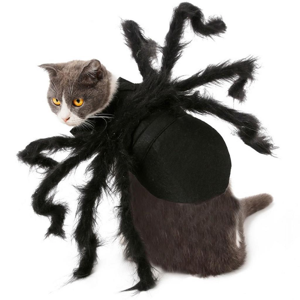 Pet Dog Halloween Spider Costume, Cat/Puppy Cosplay Spider Harness Costume Halloween Pet Dress Up Costumes Outfit, S