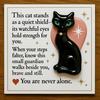 Pocket Hug Medieval Black Cat with Positive Card Emotional Support Pocket Black Kitten Token Animal Decoration Inspirational Gift