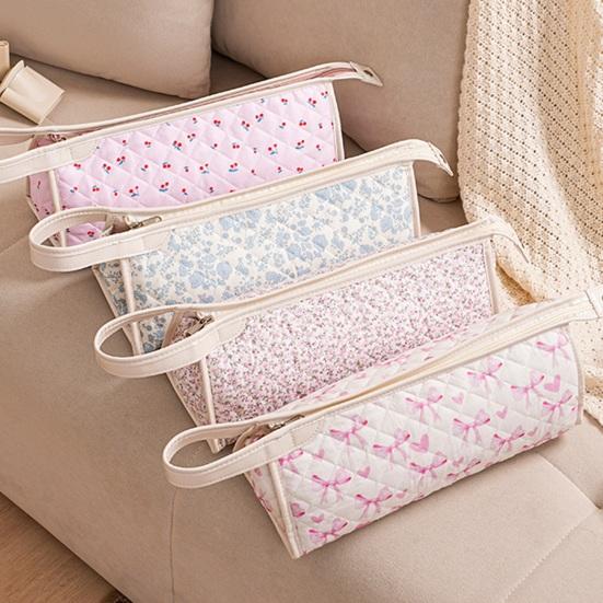 Стеганый дорожный чехол Портативный большой вместимости Застежка-молния Сумка для хранения Фен Инструменты для укладки Легкий Портативный