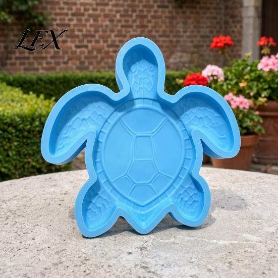 Personalized Outdoor Gift for Gardeners Reusable Sea Turtle Stepping Stone Mold Garden Art, DIY Oceans Theme Concrete Casting Tools Paver Mold, Giant