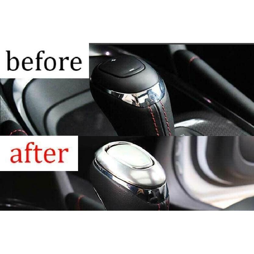 For Chevy Cruze 2016-2019 Silver Steel Center Console Gear Shift Knob Cover Trim