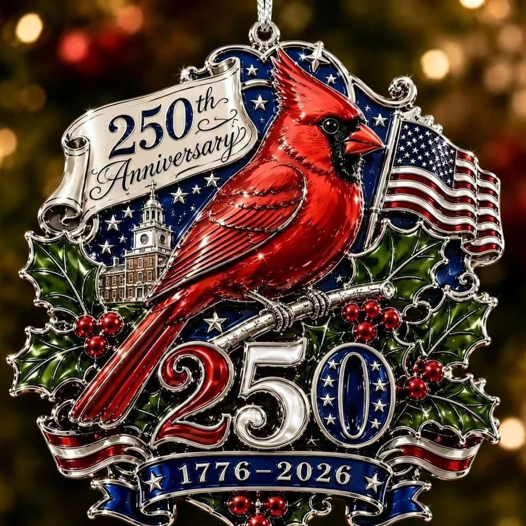 American 250th Anniversary Ornament Christmas American Christmas Ornament 1776-2026 Holiday Hanging Decor Hanging For Gift Wrap