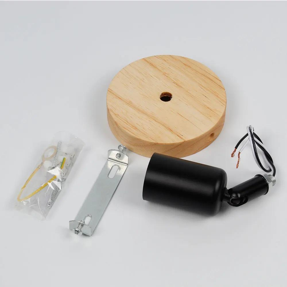 1/2/5 шт. Современный скандинавский деревянный светодиодный настенный светильник E27 Прикроватное комнатное освещение Спальня Гостиная для домашнего декора E27 Настенный светильник