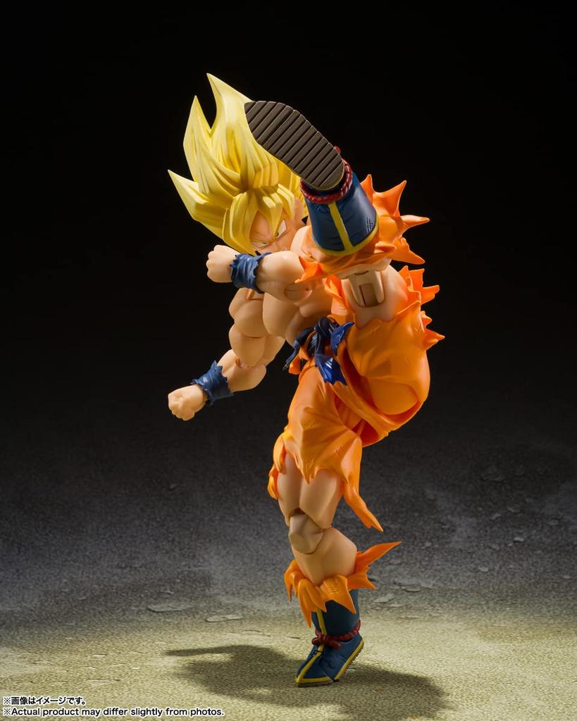 TAMASHII NATIONS S.H.Figuarts Dragon Ball Супер Сайян Сон Гоку -Легендарный Супер Сайян- Прибл. Подвижная фигурка из АБС и ПВХ, 145 мм