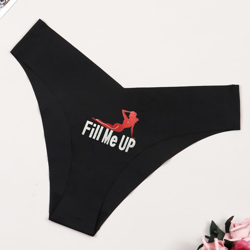 Varsbaby Женские сексуальные удобные трусы Fill Me UP с напечатанным рисунком