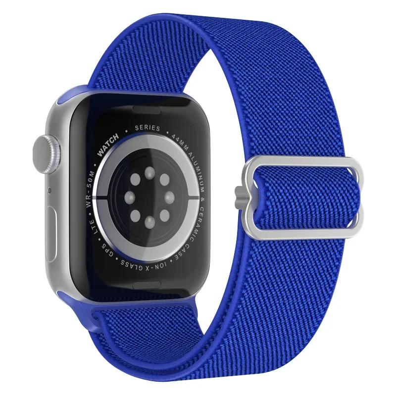 Эластичный нейлоновый ремешок для Apple Watch ultra 2 49 мм Series 9/8/7 41 мм 45 мм 38/42-40 мм/44 мм Богемский браслет ремешок для iWatch 6 5 4 3 Se