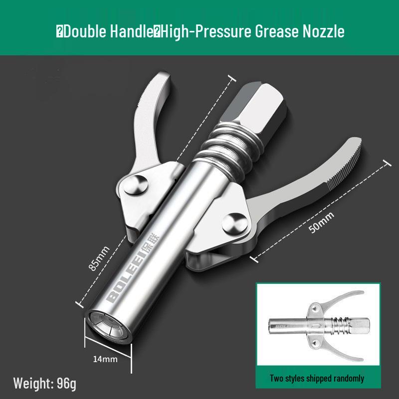 High-Pressure Self-Locking Grease Gun Nozzle - Electric, Pneumatic, Manual Compatible