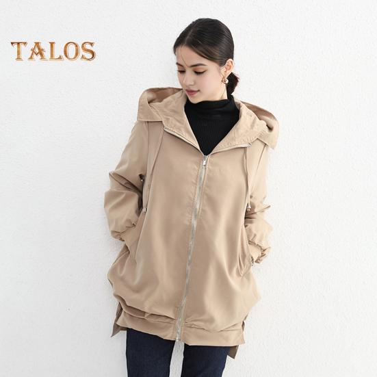 Осенне-весенняя женская куртка с коротким передом, длинной спинкой, разрезом по низу, капюшоном, застежкой-молнией, кардиганом, ветрозащитным пальто для путешествий, кемпинга