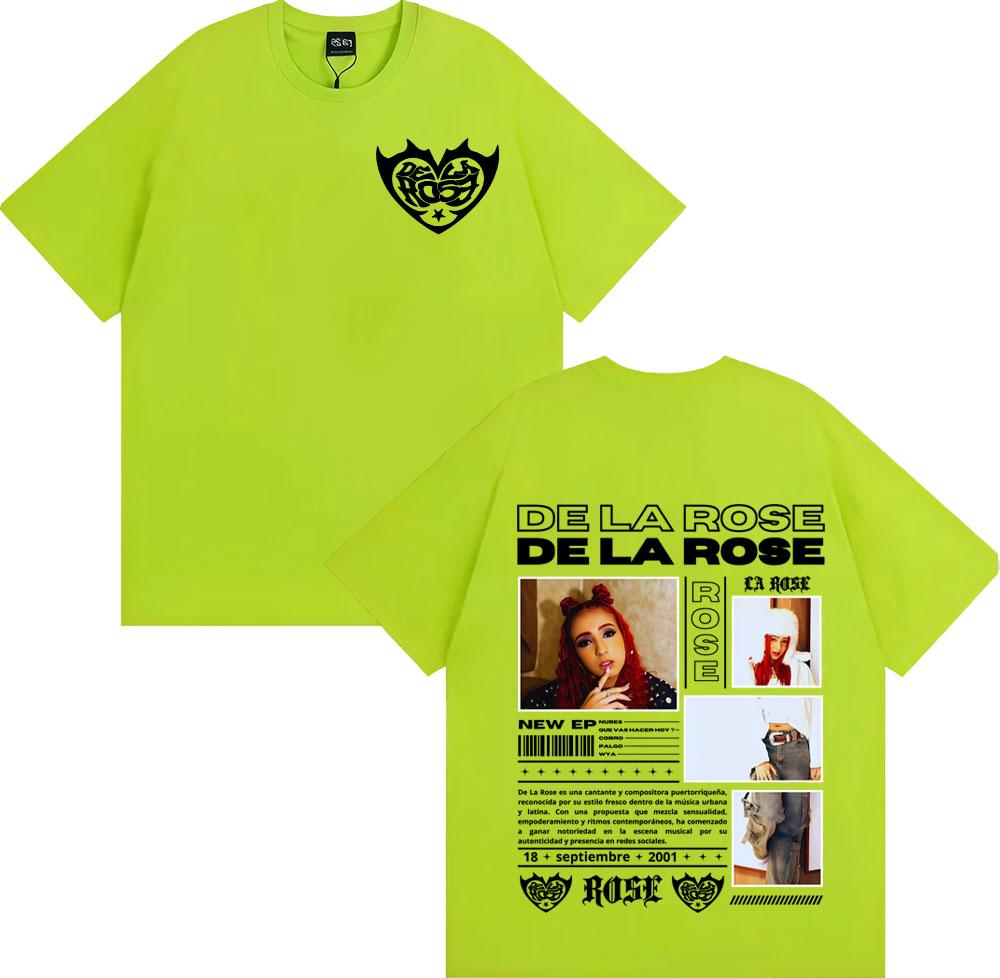 Singer Dela Rose Album Tour 2025 Cover T-shirts Men Women Clothing Oversized Retro Hip Hop T Shirt Casual Short Sleeve Tee Shirt