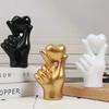 Heart Hand Gesture Statues Sculptures Luxury Resin Desktop Ornament Love Finger Modern Hand Gesture Sculpture Home Shelf Desktop