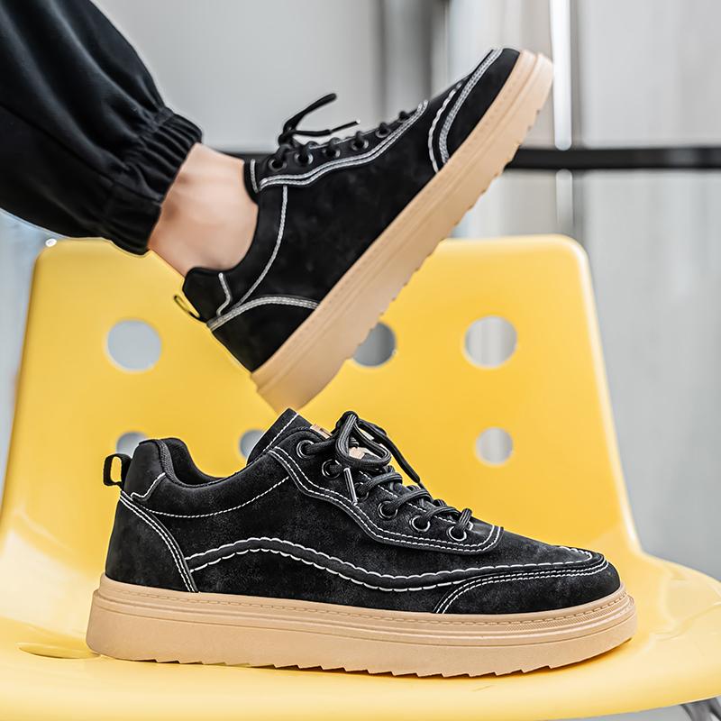 Мужская обувь Ретро Скейтбординг Увеличенная высота Низкий верх Спортивная обувь для ходьбы для мужчин Модная Осень Модная на толстой подошве Повседневная