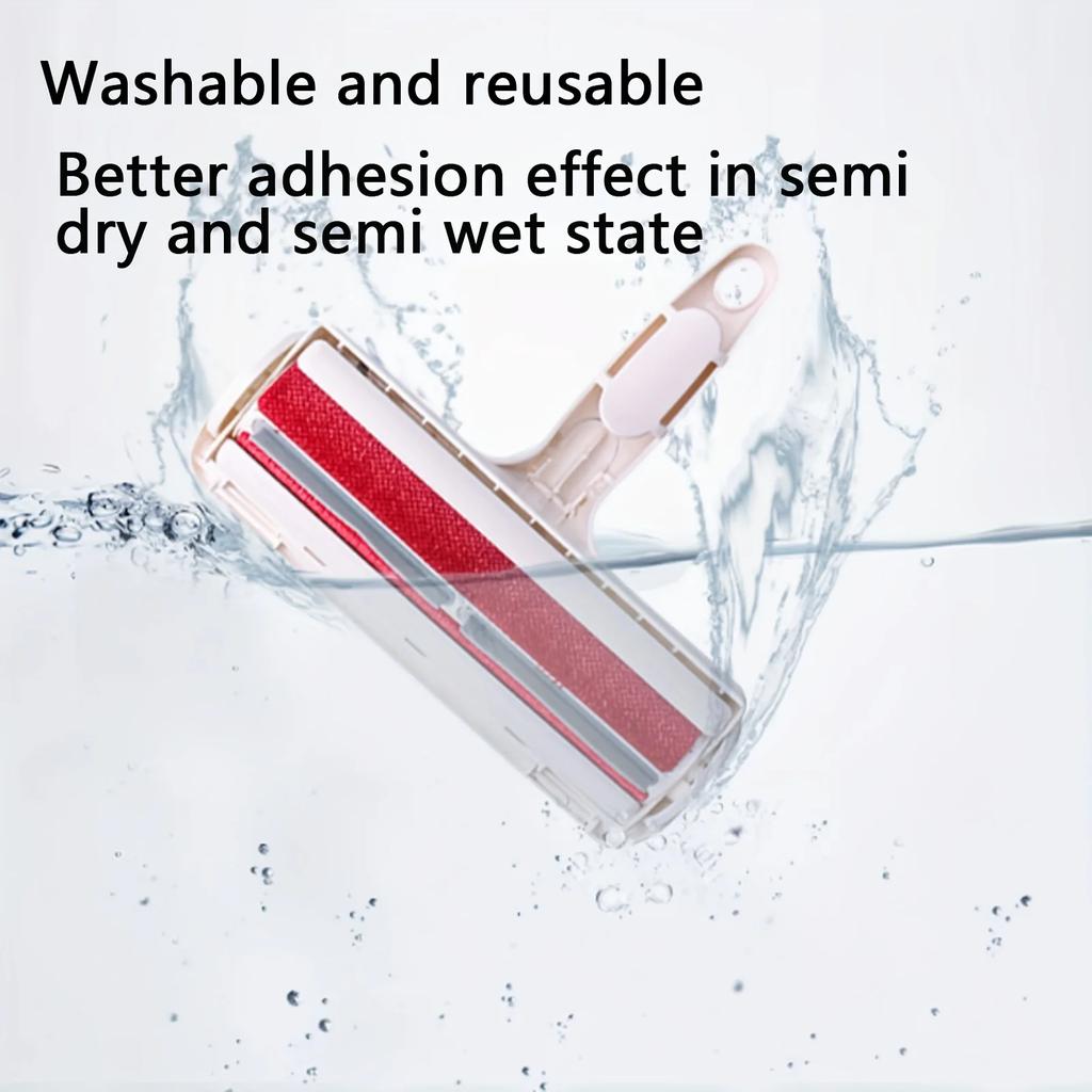 Cat Hair Removal Brush Large Pet Fluff Roller Portable Washable Cat Dog Lint Furniture Sofa Cleaning Tool Reusable Self-cleaning