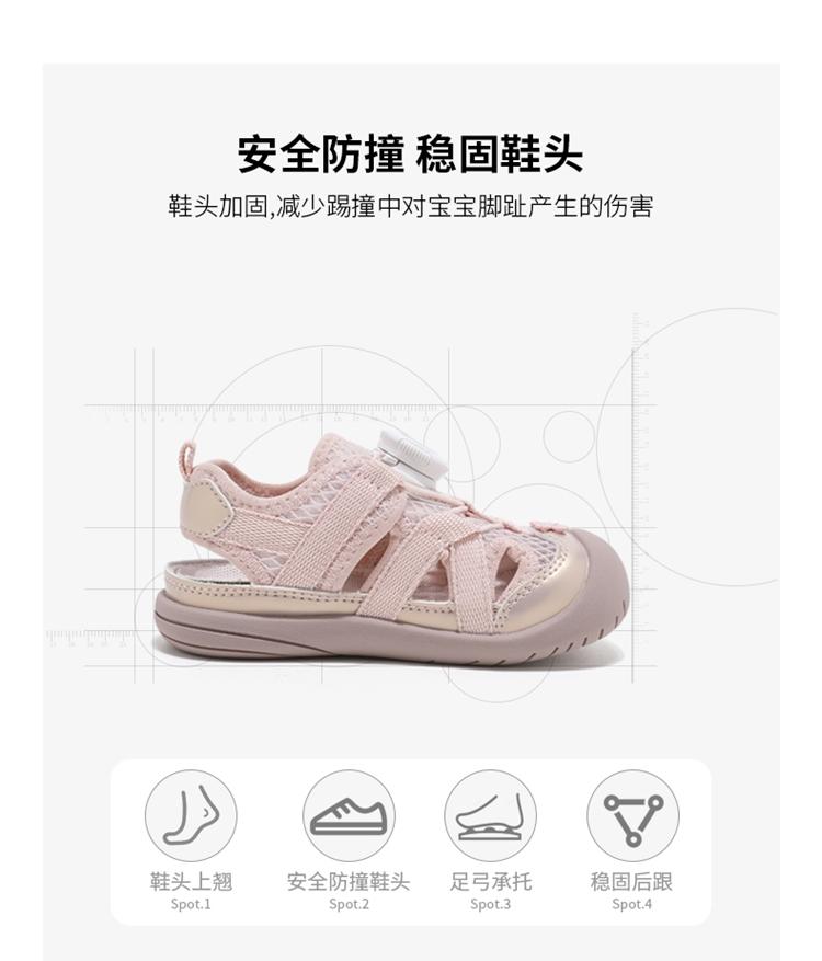 ABCkids Children's Sandals Summer New Korean Edition Fashion Girls' Sports Baby Breathable Princess Shoes