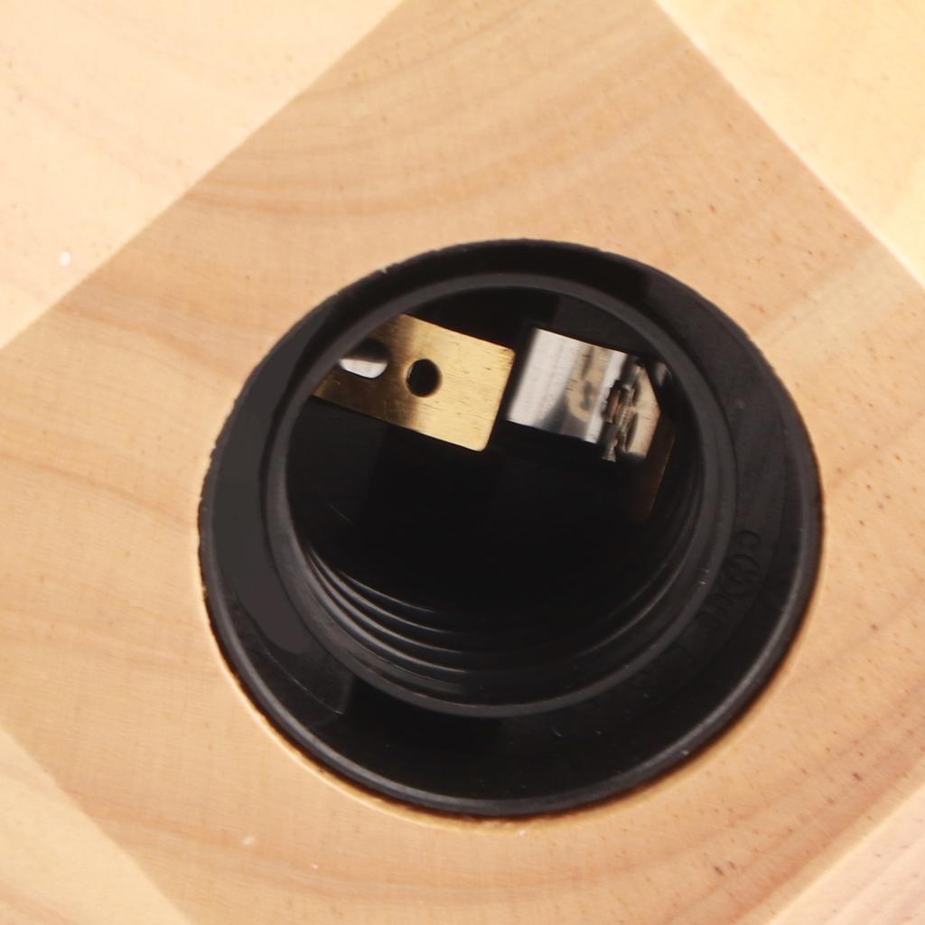 Wooden Lamp Base E26 Socket Modern Small Wood Table Lamp Base for Home Decor