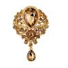 New Large Crystal Water-drop Brooches for Women Vintage Fashion Pendant Style Elegant Wedding Pins Party Jewelry