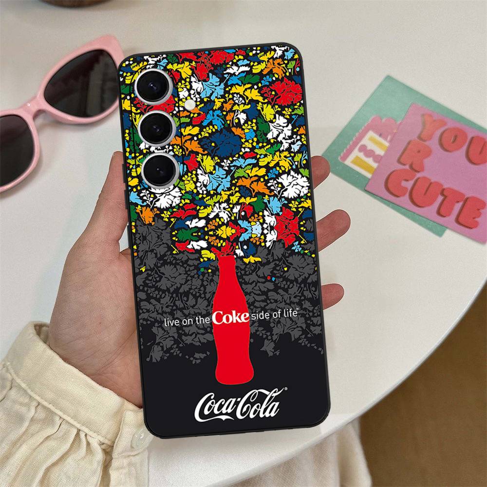 Чехол для телефона C-CocaS-Fashion Cola для Samsung S 24 Fe 25 Ultra Plus 20 Lite 21 30 22 23 24 22 Ultra 5G Fundas